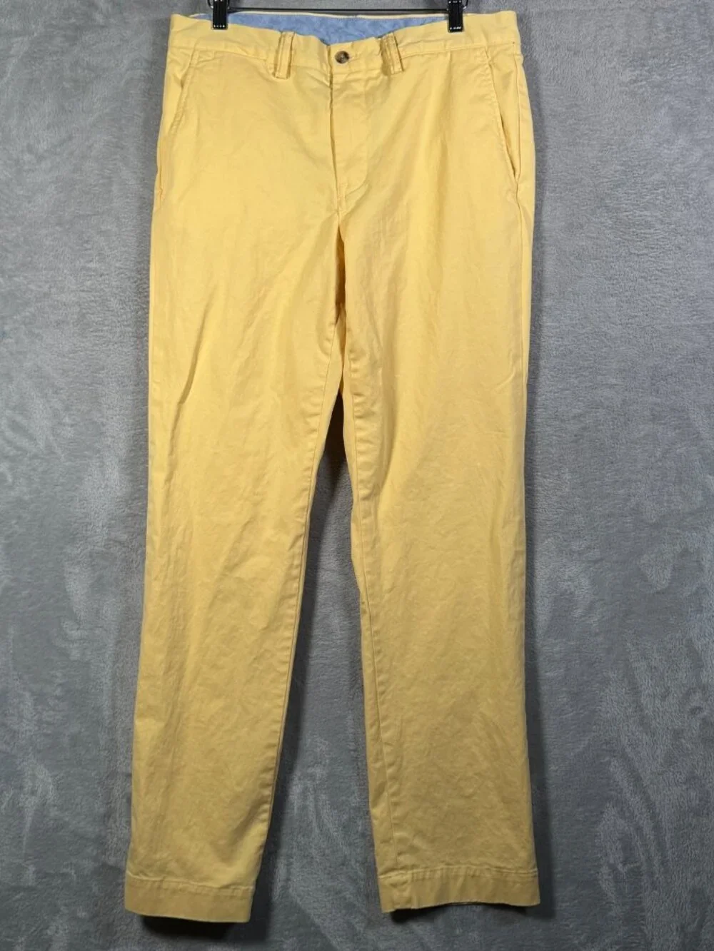 Polo Ralph Lauren Pants Mens 32x32 Yellow Bedford Flat Front Chino Stretch